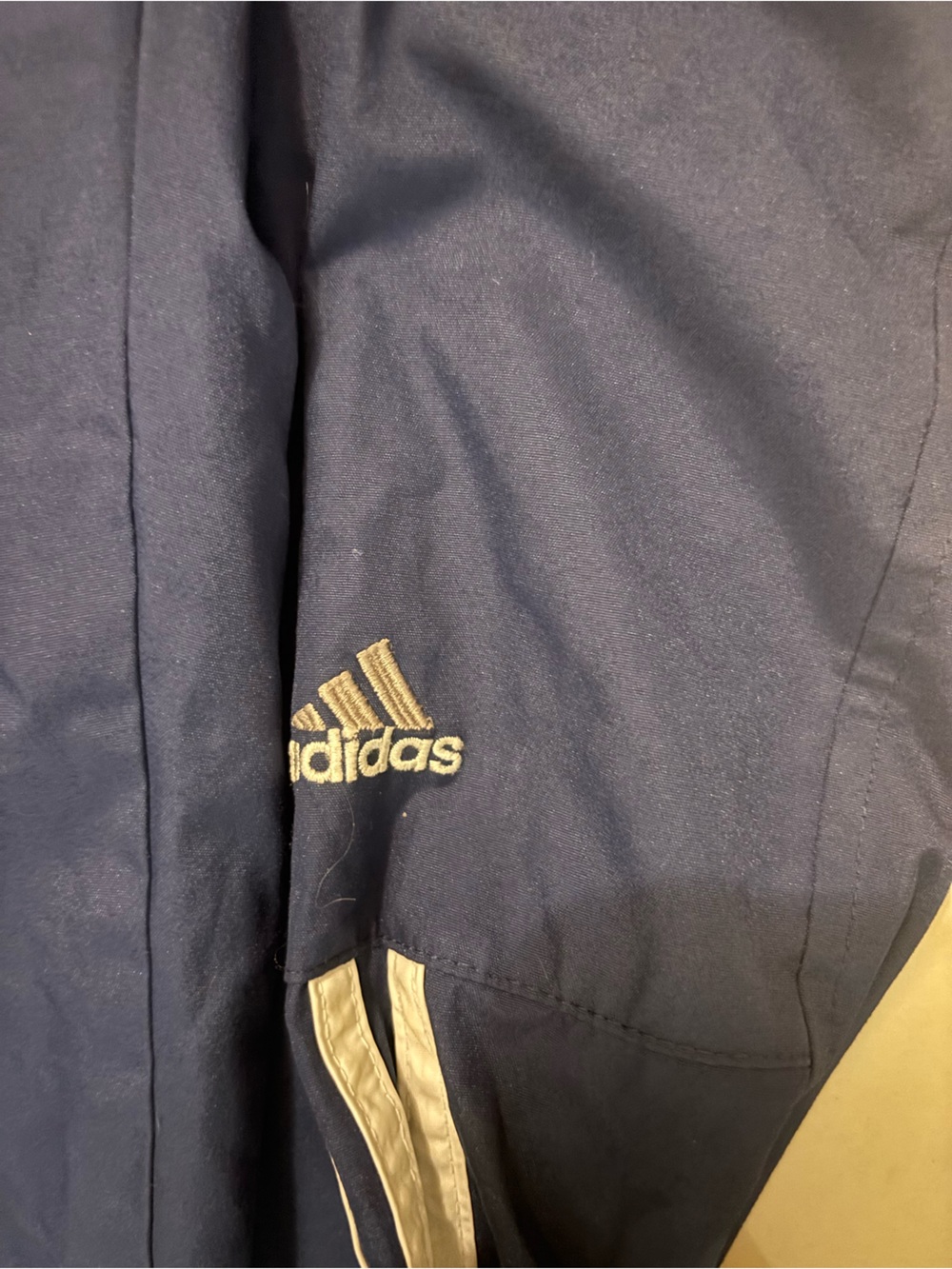 adidas Men's Navy Joggers with White Stripe Detail